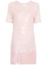 P.a.r.o.s.h Degrade Sequined Mini Dress In Fior Di Pesco