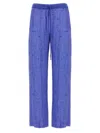 P.a.r.o.s.h . Wide-leg Trousers With Shimmering Sequin Detailing In Blue