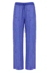 P.a.r.o.s.h . Wide-leg Trousers With Shimmering Sequin Detailing In Blue