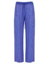 P.a.r.o.s.h . Wide-leg Trousers With Shimmering Sequin Detailing In Blue