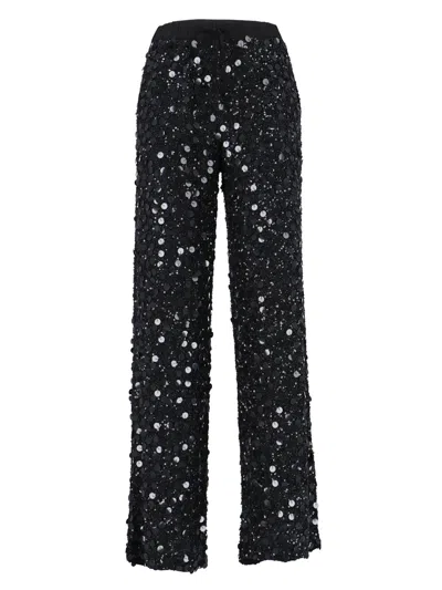 P.a.r.o.s.h Sequin Pants In Black  
