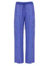 P.a.r.o.s.h . Wide-leg Trousers With Shimmering Sequin Detailing In Blue
