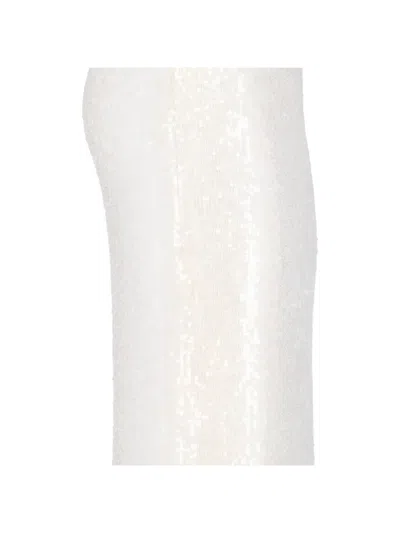 P.a.r.o.s.h Sequin Skirt In White