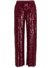 P.a.r.o.s.h Sequin Straight-leg Trousers In Red