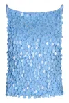 P.a.r.o.s.h Sequin-embellished Top In Blue