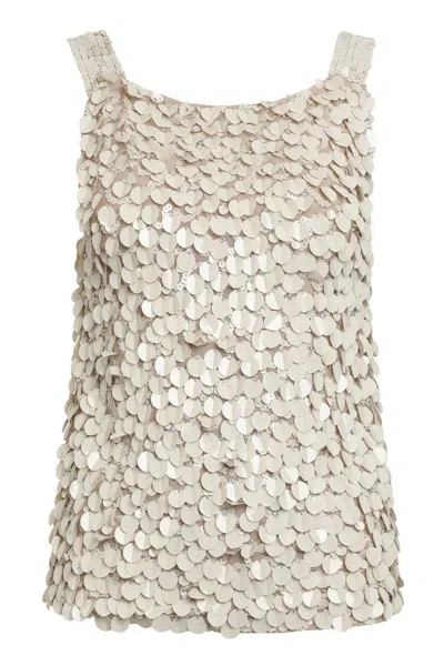 P.a.r.o.s.h Parosh Sequin Top