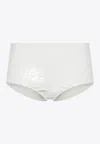 P.a.r.o.s.h Sequined Bikini Bottoms In White