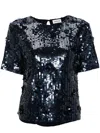 P.a.r.o.s.h Sequined Blouse In Blue