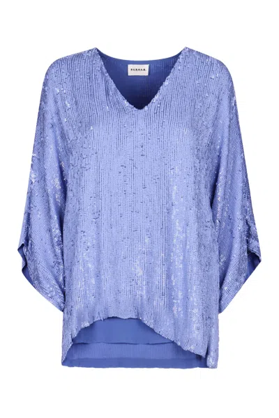 P.a.r.o.s.h Sequined Blouse In Lilac