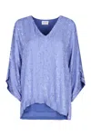 P.a.r.o.s.h Parosh Sequined Blouse In Lilac