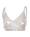 P.a.r.o.s.h Sequined Blouse In White
