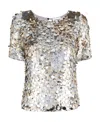 P.a.r.o.s.h Sequined Blouse In White
