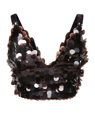 P.A.R.O.S.H SEQUINED CROPPED TOP