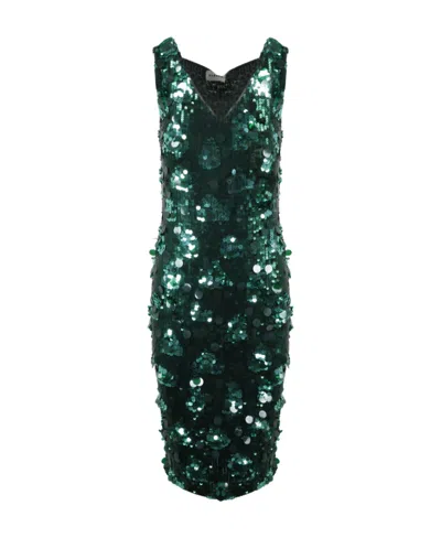 P.a.r.o.s.h Sequined Dress In Green