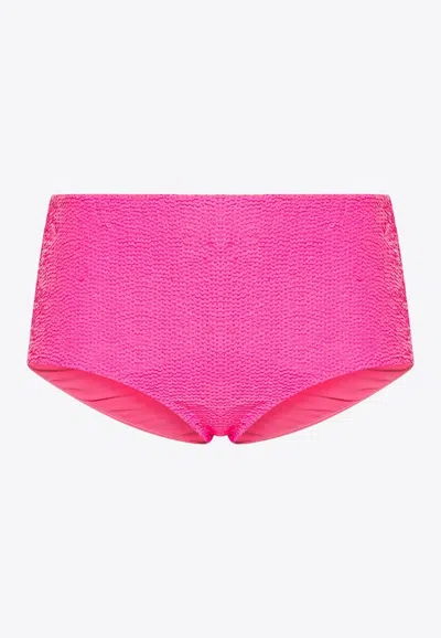 P.A.R.O.S.H SEQUINED HIGH-WAIST BIKINI BOTTOM