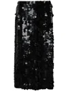 P.a.r.o.s.h Sequined Midi Skirt In Black