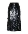 P.a.r.o.s.h Sequined Midi Skirt In Black