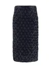 P.a.r.o.s.h P. A.r. O.s. H. Sequined Midi Skirt In Blu
