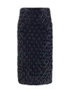 P.a.r.o.s.h P. A.r. O.s. H. Sequined Midi Skirt In Blu