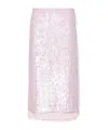 P.a.r.o.s.h Multicolor Gabriel Sequinned Wrap Skirt In White