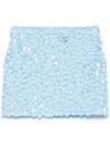 P.a.r.o.s.h Sequined Mini Skirt In Blue