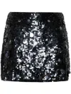 P.a.r.o.s.h Sequined Mini Skirt In Blue