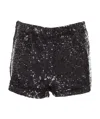 P.a.r.o.s.h Sequined Shorts In Black