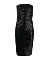 P.a.r.o.s.h Sequined Shoulder-length Dress In Black