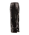 P.a.r.o.s.h P. A.r. O.s. H. Sequinned Long Skirt With Split In Black