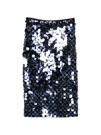 P.a.r.o.s.h Sequined Skirt In Blue
