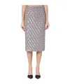 P.a.r.o.s.h Grey Sequined Midi Skirt In Gray