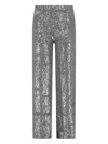 P.a.r.o.s.h High-waisted Grey Trousers With Sequin Embellishments In Gray