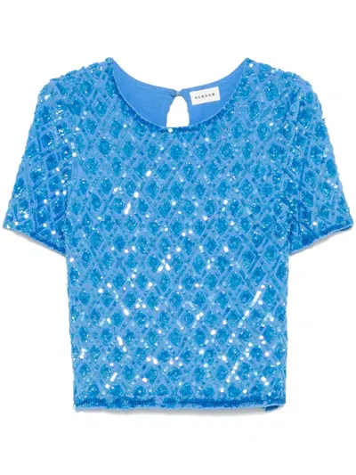 P.a.r.o.s.h Sequined T-shirt In Blue