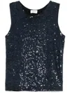 P.a.r.o.s.h Sequined Tank Top In Blue