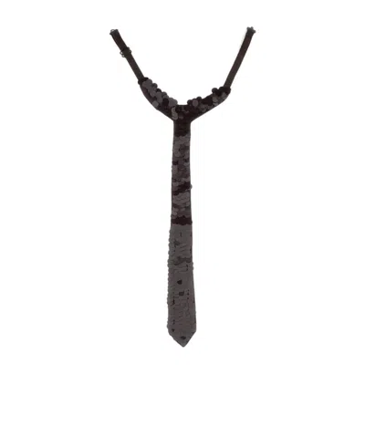 P.a.r.o.s.h Sequined Tie In Black