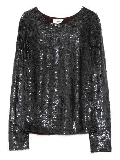 P.a.r.o.s.h Parosh Sequined Top In Brown