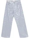 P.a.r.o.s.h Sequined Trousers In Blue