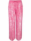 P.a.r.o.s.h Sequined Wide-leg Trousers In Pink