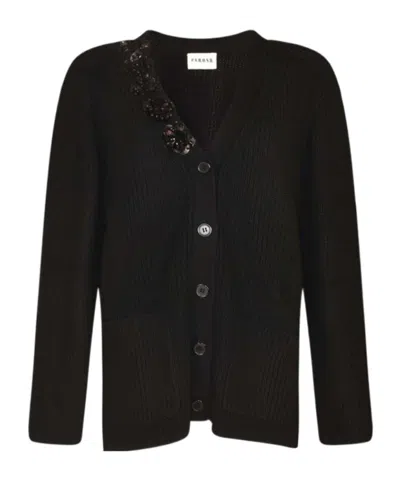 P.a.r.o.s.h Sequin-embellished Cardigan In Black