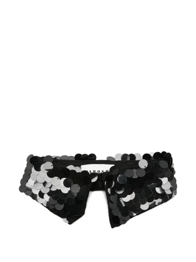 P.a.r.o.s.h Sequin-embellished Collar In Neutral