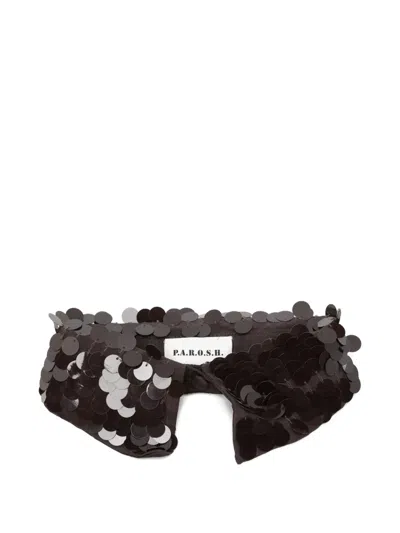 P.a.r.o.s.h Sequin-embellished Collar In White