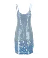 P.a.r.o.s.h Iridescent Sequin-embellished Mini Dress In Blue