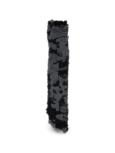 P.a.r.o.s.h Sequin-embellished Scarf In Black