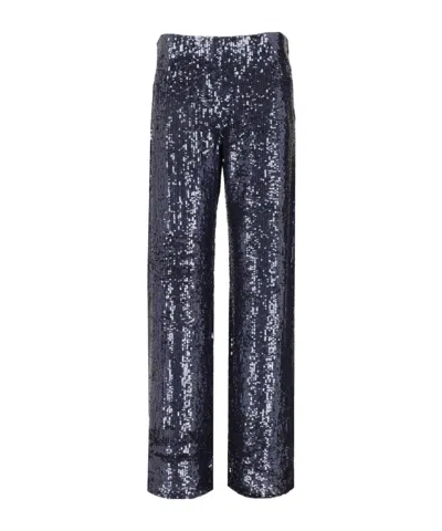 P.a.r.o.s.h Sequin-embellished Trousers In Blue