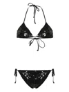 P.a.r.o.s.h Sequinned Bikini Set In Schwarz