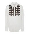 P.a.r.o.s.h Parosh Sequined Plastron Shirt In White