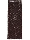 P.a.r.o.s.h Sequinned Maxi Skirt In Brown