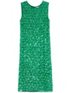 P.a.r.o.s.h Sequinned Midi Dress In Green