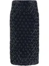 P.a.r.o.s.h P. A.r. O.s. H. Sequined Midi Skirt In Blue
