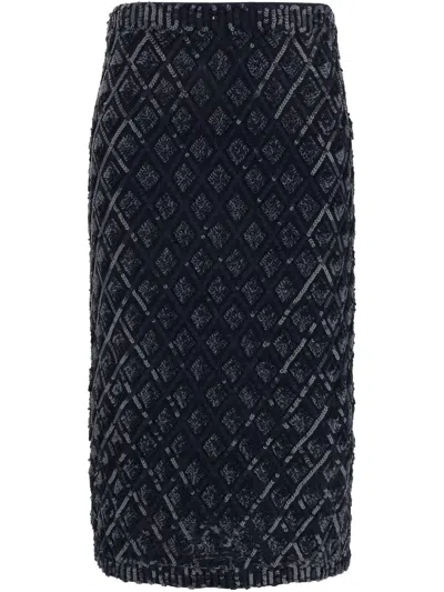 P.A.R.O.S.H SEQUINNED MIDI SKIRT